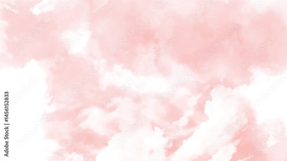 Obraz premium Horizontal view Pink sky image. Vector illustration.