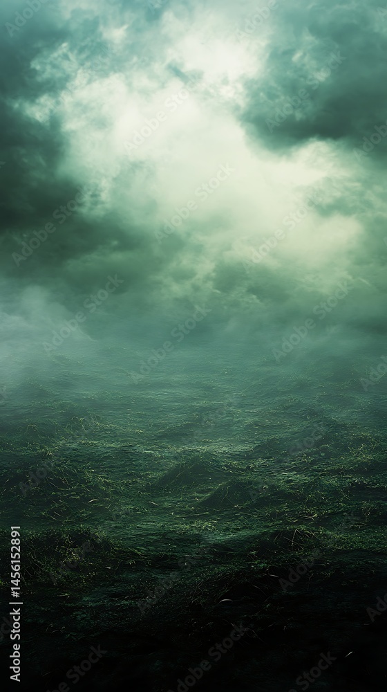 Obraz premium Misty landscape viewpoint