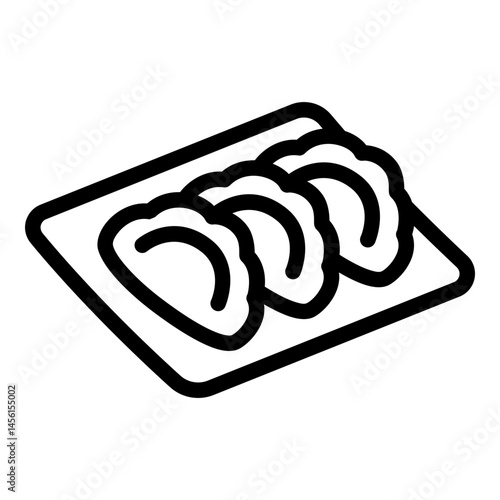 Gyoza icon. Vector line icon