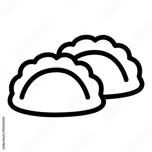 Gyoza icon. Vector line icon