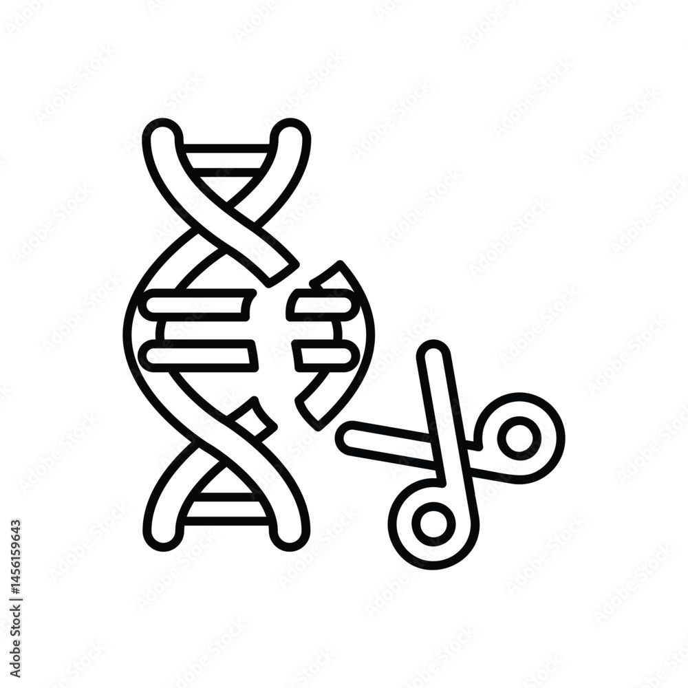Gene Editing Icon vector stock illustration Gene Editing Icon vector stock illustration