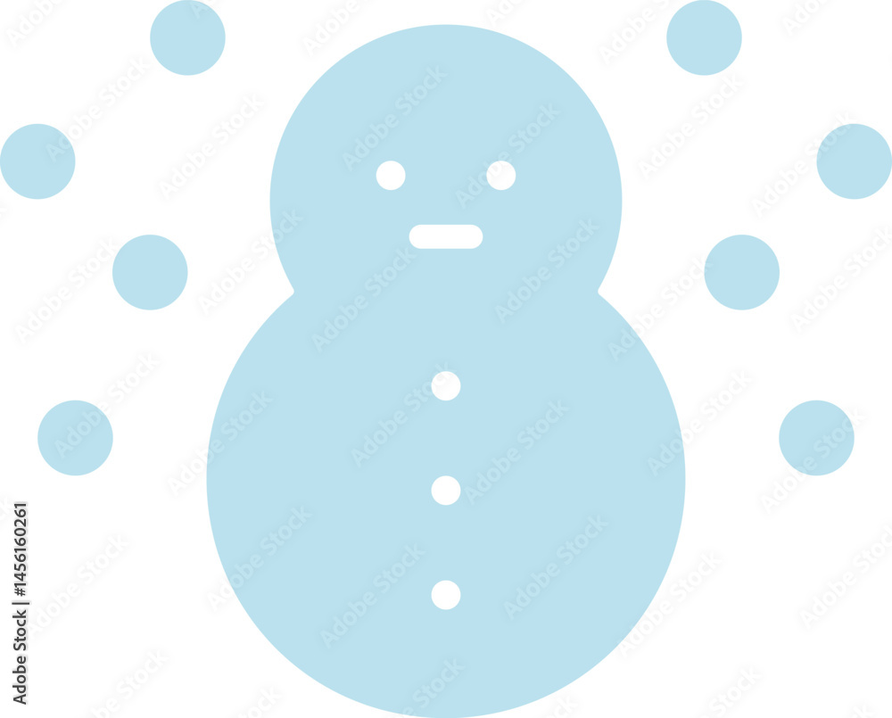 雪だるまのアイコンイラスト 雪だるまのアイコンイラスト