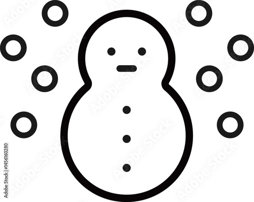 雪だるまのアイコンイラスト