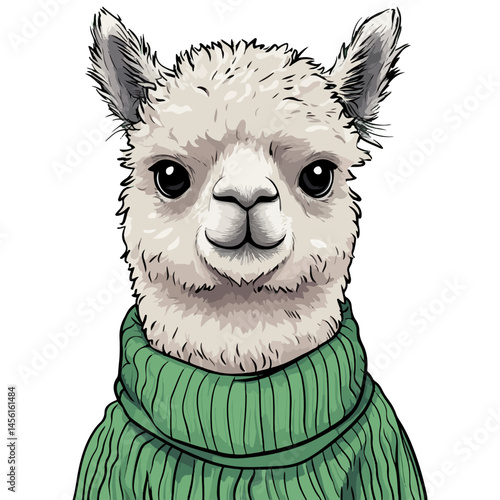 alpaca, animal, vector, transparent background, nature, pet, isolated, wildlife, mammal, cute, farm, icon, zoo, peru