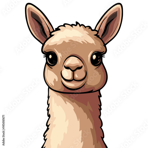 alpaca, animal, vector, transparent background, nature, pet, isolated, wildlife, mammal, cute, farm, icon, zoo, peru