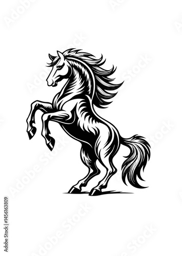 horse silhouette vector