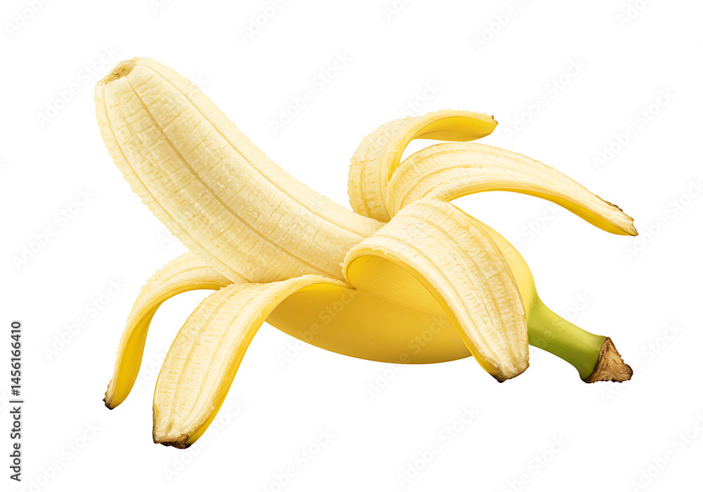 Peeled Banana Isolated on Transparent Background Peeled Banana Isolated on Transparent Background