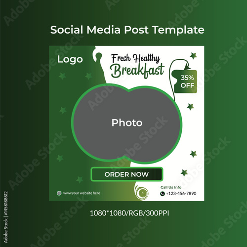 Fast Healthy Breakfast design free Template