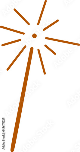 Magic wand that spark, fantasy magic wand with sparkles