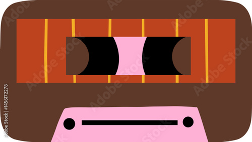 Retro audio cassette tape vintage style