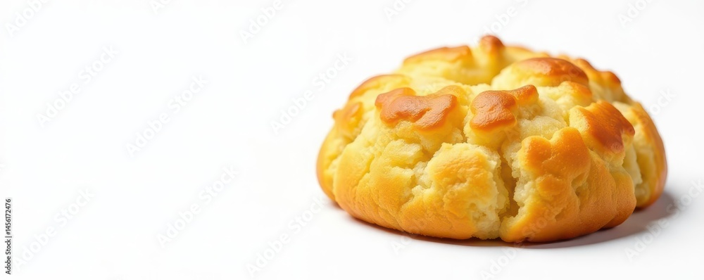 Golden brown biscuit, crumbly texture, isolated , buttery, simple, food Golden brown biscuit, crumbly texture, isolated , buttery, simple, food