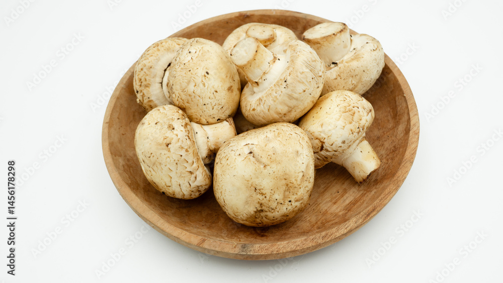 Mushroom champignons, isolated on white background Mushroom champignons, isolated on white background