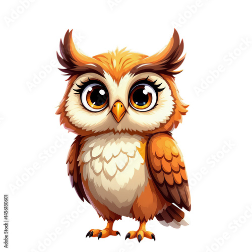 Cute Owl Illustration with Transparent Background