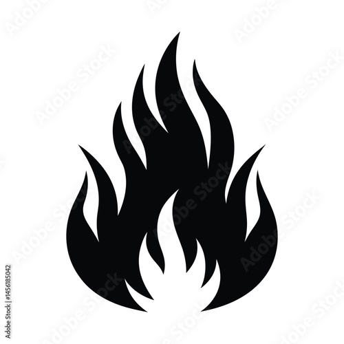 fire silhouette vector.