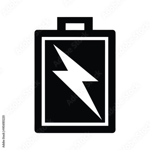 battery charge icon silhouette vector illustration
