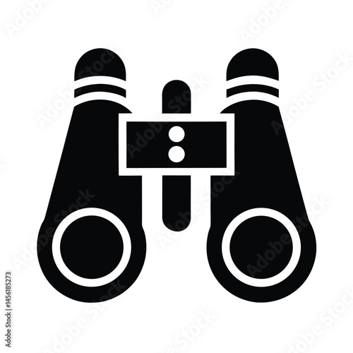 binoculars icon silhouette vector illustration