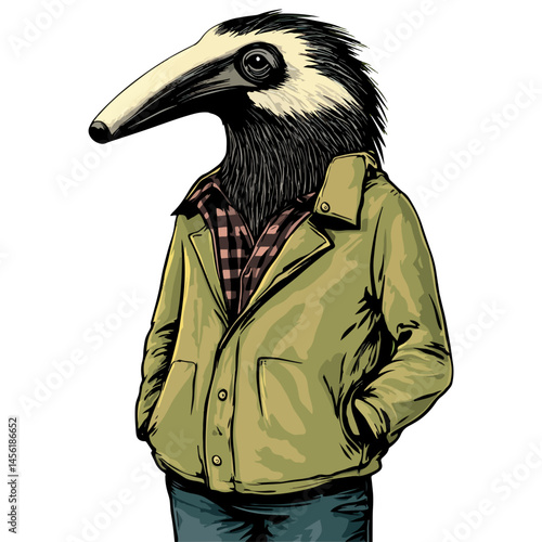 anteater, animal, vector, transparent background, pangolin, isolated, zoo, nature, cute, shaggy, mammal, wildlife