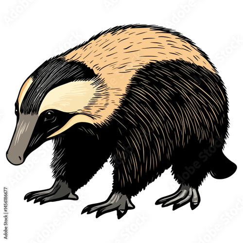 anteater, animal, vector, transparent background, pangolin, isolated, zoo, nature, cute, shaggy, mammal, wildlife