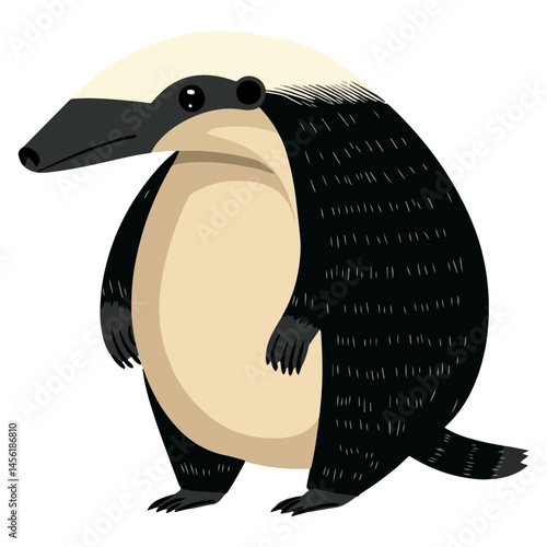 anteater, animal, vector, transparent background, pangolin, isolated, zoo, nature, cute, shaggy, mammal, wildlife