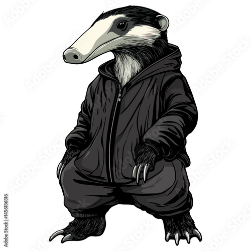 anteater, animal, vector, transparent background, pangolin, isolated, zoo, nature, cute, shaggy, mammal, wildlife