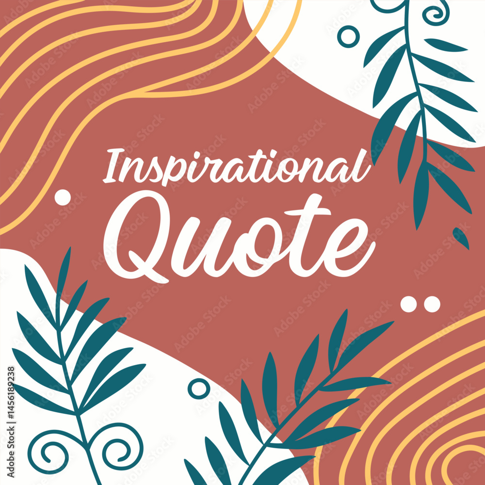 Obraz premium Inspirational quote poster vector with stylish typography and abstract background