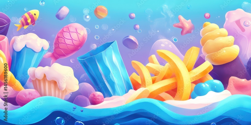 Fish and chips food banner Fish and chips food banner