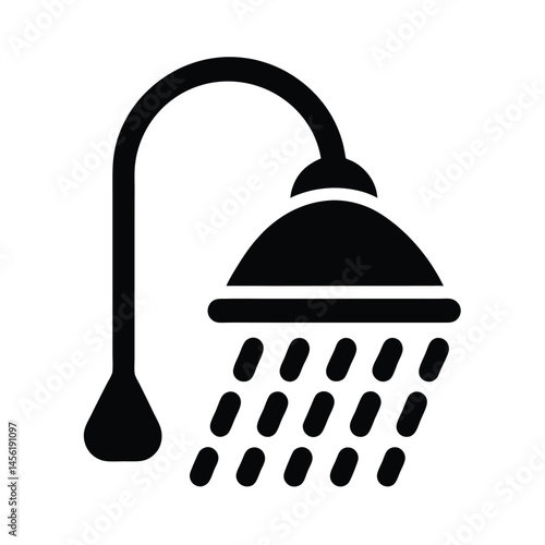 shower icon silhouette vector illustration