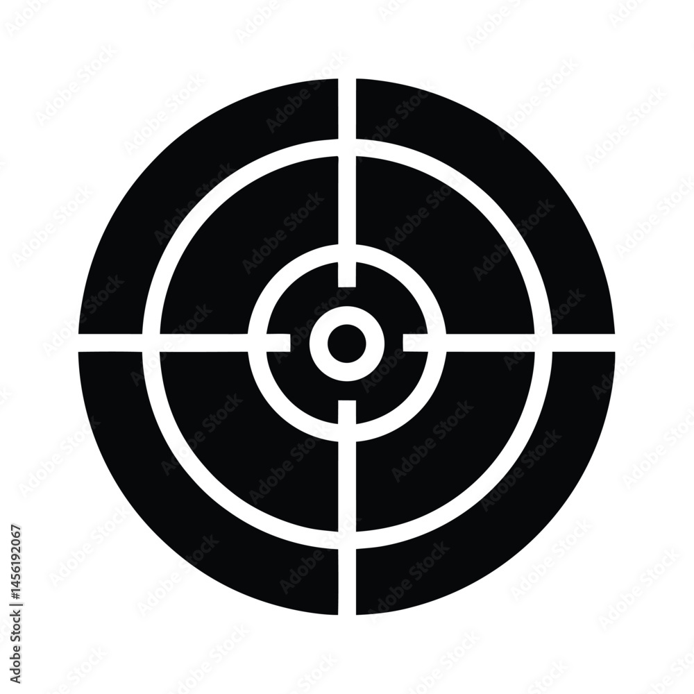 target bullseye icon silhouette vector illustration target bullseye icon silhouette vector illustration