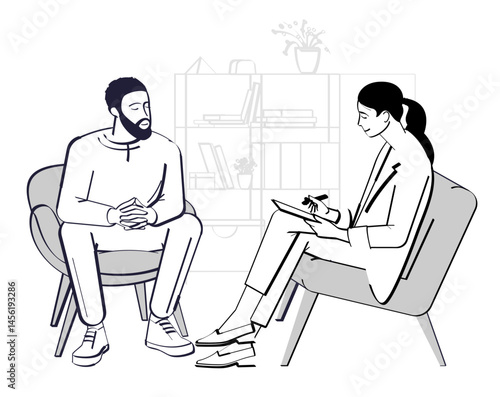 Psychotherapy session or consultation.