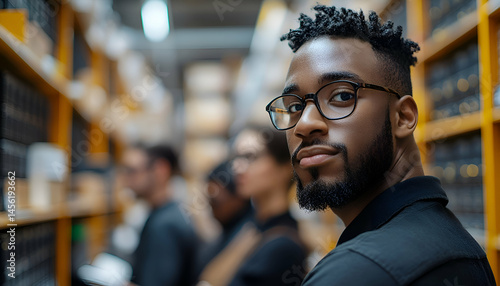 Portrait of a Black Man in a Warehouse Setting