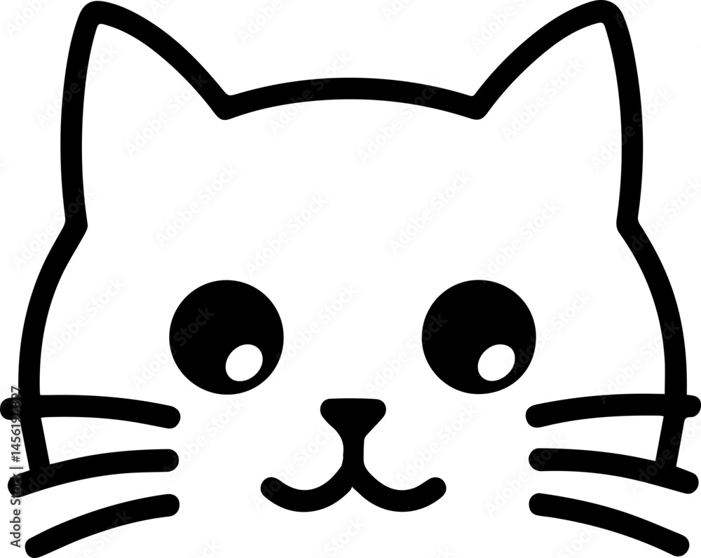 cat face outline icon cat face outline icon