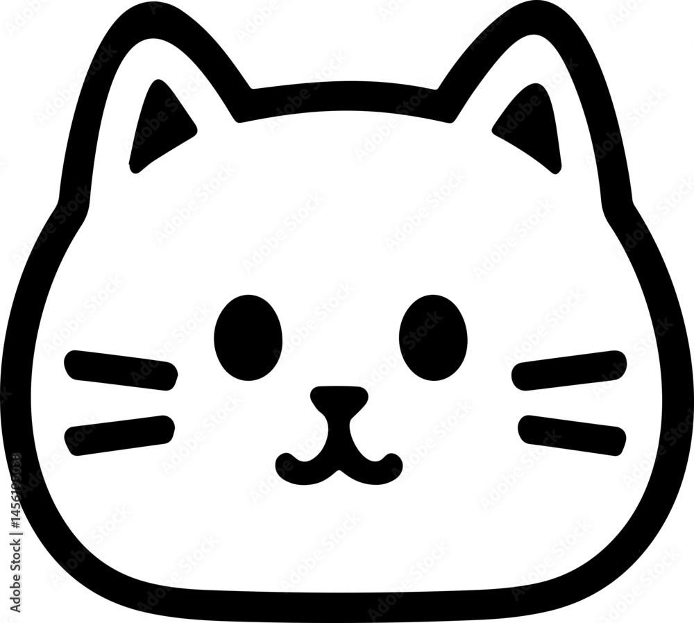 cat face outline icon cat face outline icon