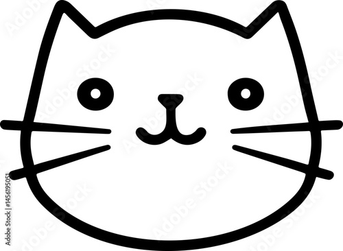 cat face outline icon 