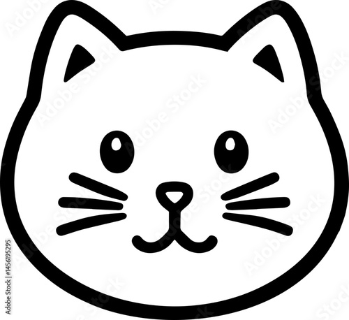 cute cat face icon 