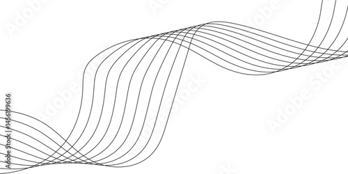 Abstract white background with a glowing abstract waves. Abstract wave element for design. Digital frequency track equalizer, Futuristic background design. Long exposure, Light painting photography.