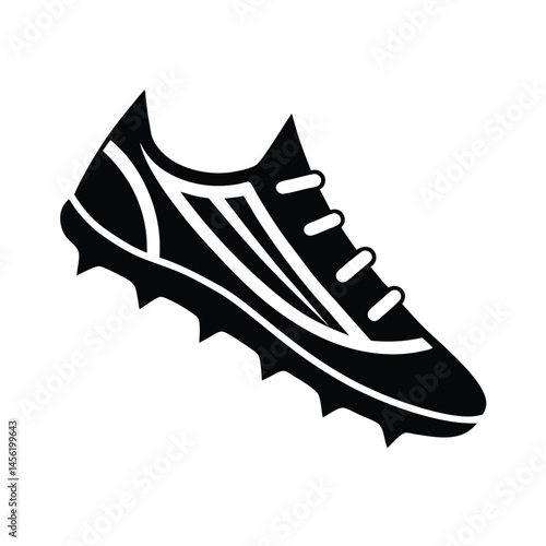 racing spikes shoe icon vector art silhouette