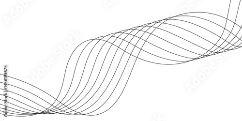 Abstract white background with a glowing abstract waves. Abstract wave element for design. Digital frequency track equalizer, Futuristic background design. Long exposure, Light painting photography.