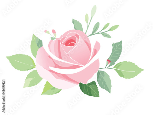 Colorful Hand Painted Watercolor Floral Vector