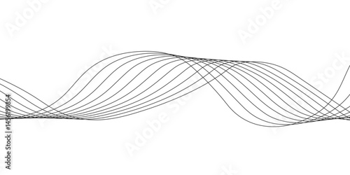 Abstract white background with a glowing abstract waves. Abstract wave element for design. Digital frequency track equalizer, Futuristic background design. Long exposure, Light painting photography.