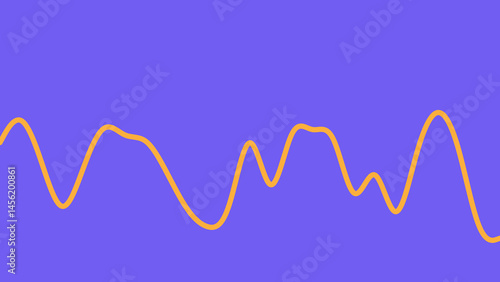 Abstract Wave Pattern Design Orange on Purple