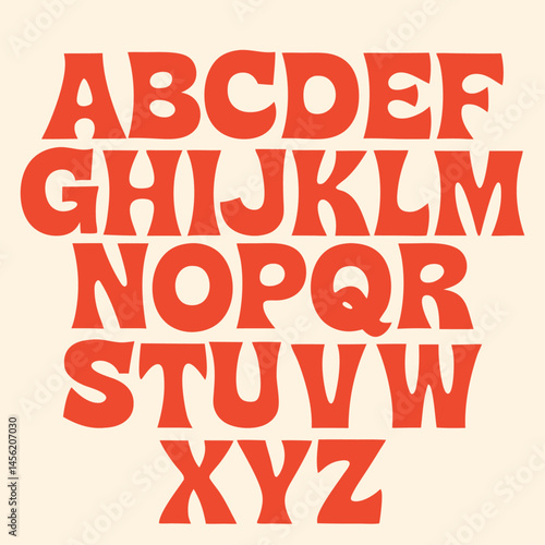 Modern bold hand drawn font