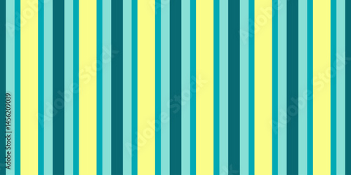 Vibrant vertical stripes in teal and pale yellow create a cheerful, modern pattern. Perfect for backgrounds, textile design, or website banners, this image evokes feelings of freshness and optimism.