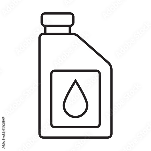 Motor oil line icon. Machine oil line icon.