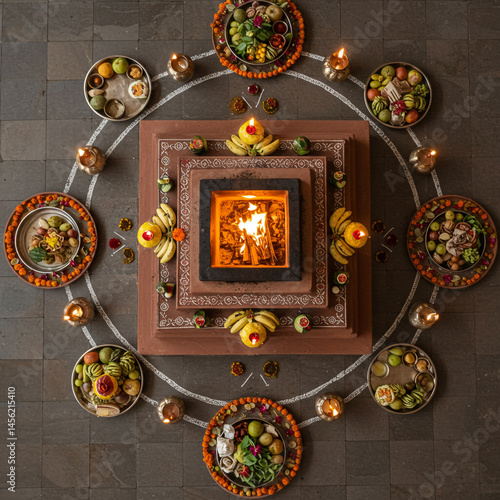 Sacred Hindu Fire Ritual Of...