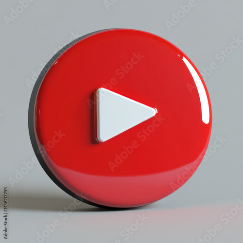 play button on red background