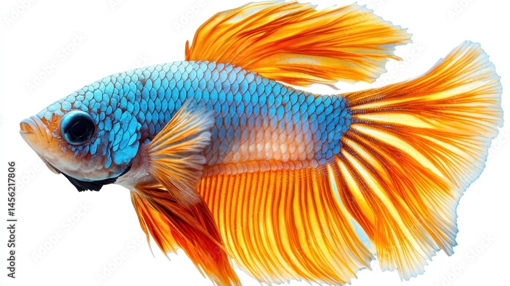 Fototapeta premium Vibrant Siamese Fighting Fish: A Stunning Aquatic Portrait