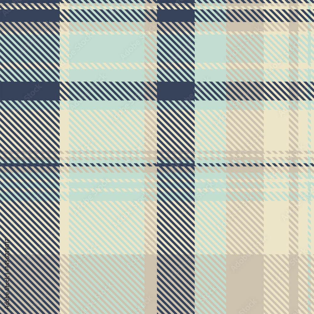 Irish textile tartan pattern, folklore check vector texture. Argyle seamless fabric plaid background in light and blue colors. Irish textile tartan pattern, folklore check vector texture. Argyle seamless fabric plaid background in light and blue colors.