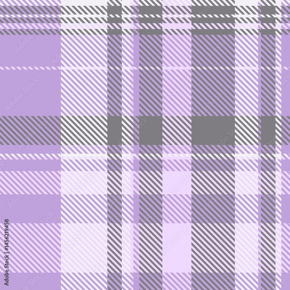 Elegant lilac and grey plaid pattern. Perfect for textile design, apparel, website backgrounds, or stationery. This soft, subtle design evokes feelings of calmness and sophistication. Elegant lilac and grey plaid pattern. Perfect for textile design, apparel, website backgrounds, or stationery. This soft, subtle design evokes feelings of calmness and sophistication.
