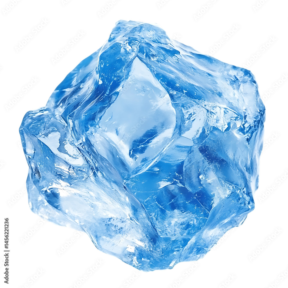 Obraz premium Clear blue ice fragmen
