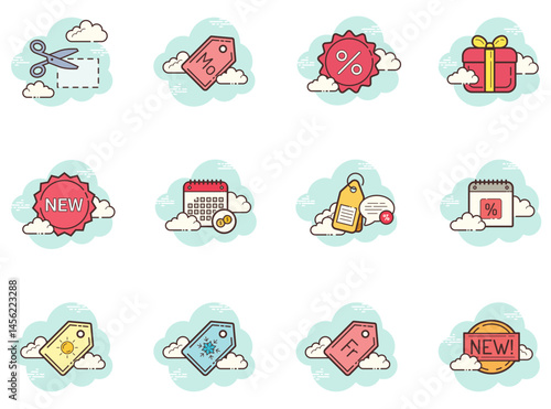 Set of icons	
